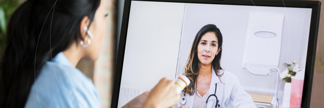 Patient accessing telehealth in decentralized clinical trial